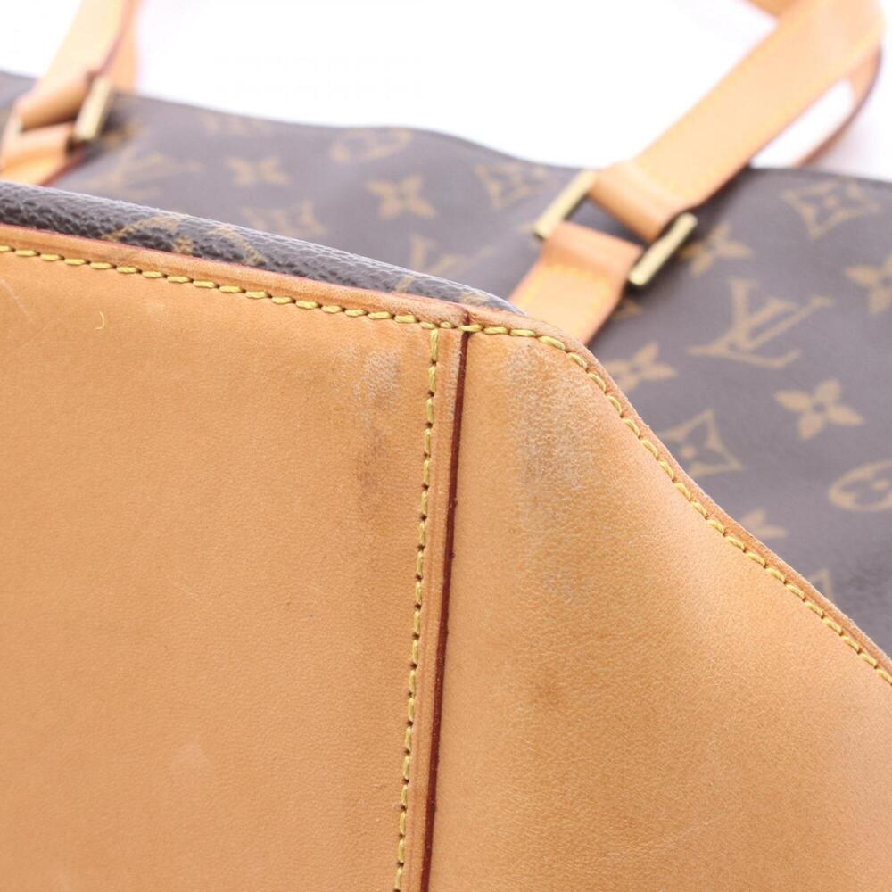 LOUIS VUITTON Authentic Brown Monogram Leather Tote Bag - Picture 7 of 9
